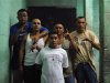 Gang members and inmates pose for a photograph at a prison in Quezaltepeque