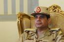 File photo of Egypt's Defense Minister Abdel Fattah al-Sisi seen during a news conference in Cairo