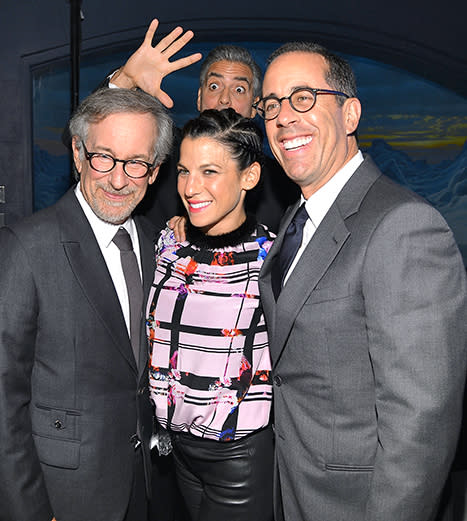 George Clooney Photobombs Steven Spielberg and Jerry Seinfeld: Picture