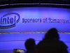 Showgoers visit the Intel booth on the first day of the Consumer Electronics Show in Las Vegas