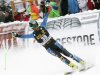Steven Nyman, of the United States, celebrates after winning an alpine ski, men's World Cup downhill, in Val Gardena, Italy, Saturday, Dec. 15, 2012. (AP Photo/Alessandro Trovati)