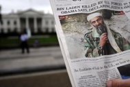 The front page of a newspaper features a picture of Osama bin Laden on May 2, 2011. Bin Laden was shot dead deep inside Pakistan in a night-time helicopter raid by US covert forces