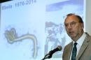 Microbiologist Peter Piot of Belgium, who co-discovered the Ebola virus in Zaire in 1976, delivers a speech during a seminar on the virus in Tokyo on October 30, 2014