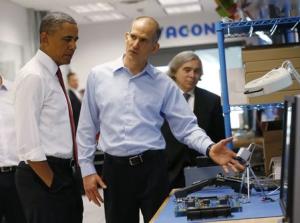 File photo of US President Obama listening to engineer&nbsp;&hellip;