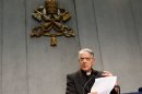 Vatican spokesman Rev. Federico Lombardi attends a press conference at the Vatican, Thursday, Sept. 5, 2013. (AP Photo/Riccardo De Luca)