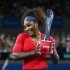 Williams of the U.S. holds the trophy after defeating Pavlyuchenkova of Russia in their women's final match at the Brisbane International tennis tournament