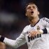 Real Madrid's Cristiano Ronaldo celebrates after scoring his second goal against Deportivo Coruna during their Spanish first division soccer match in Madrid