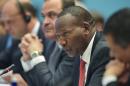 Kenya's Cabinet Secretary for Interior and Coordination of National Government Joseph Nkaissery speaks at the White House Summit to Counter Violent Extremism at the State Department on February 19, 2015, in Washington, DC