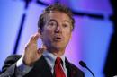 Rand Paul speaks at the LPAC conference in Chantilly, Virginia