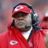 Kansas City Chiefs coach Romeo Crennel watches during the first half of his team's NFL football game against the Indianapolis Colts on Sunday, Dec. 23, 2012, in Kansas City, Mo. (AP Photo/Ed Zurga)