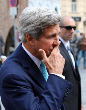 U.S. Secretary of State John Kerry talks to media in&nbsp;&hellip;