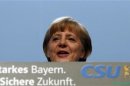 German Chancellor Merkel delivers guest speech at CSU party meeting in Munich
