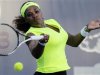Williams returns a forehand shot against Scheepers during the Stanford Classic women's quarter-final tennis tournament in Palo Alto