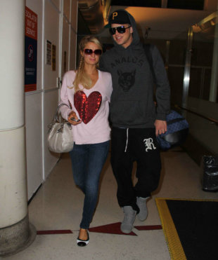 Paris Hilton Gets Romantic In Love Heart Wildfox Sweater With River Viiperi - Get The Look