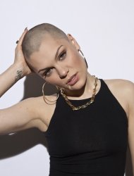 Jessie J after she had her hair shaved off for Comic Relief