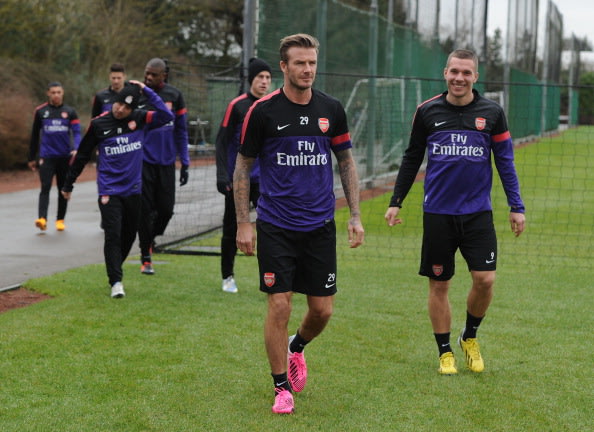 Arsenal Release Video of Beckham Training