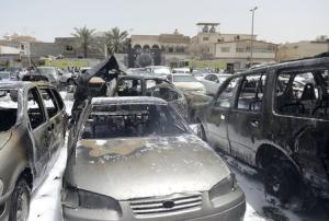 Damaged cars are seen after a car exploded near a Shi&#39;ite &hellip;
