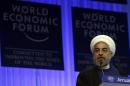 Iran's President Rouhani speaks during session of World Economic Forum in Davos