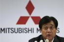 Mitsubishi Motors Corp President Osamu Masuko attends a news conference at the company headquarters in Tokyo