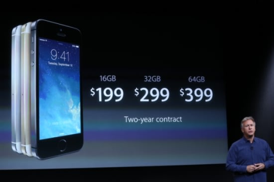 iPhone 5S的兩年綁約價格是這樣的