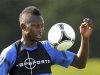 France's national soccer team player Yanga-Mbiwa attends a training session in Clairefontaine, near Paris