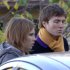 FILE - This Nov. 2, 2007 file photo shows Amanda Marie Knox, of the U.S., left, and her then-boyfriend Raffaele Sollecito, of Italy, outside the rented house where 21-year-old British student Meredith Kercher was found dead in Perugia, Italy. Sollecito, whose budding love affair with American exchange student Amanda Knox helped land him in an Italian prison for four years, maintains the couple's innocence in a new book but acknowledges that their sometimes bizarre behavior after her roommate's killing gave police reason for suspicion. (AP Photo/Stefano Medici, File)