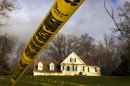 Crime scene tape remains outside Nancy Lanza's Sandy Hook Village home in Newtown, Connecticut