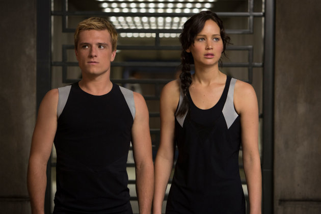 Josh Hutcherson and Jennifer Lawrence in &quot;Catching Fire&quot; 