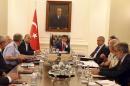 Turkey's Prime Minister Davutoglu chairs a security meeting in Ankara, Turkey
