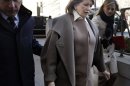 Martha Stewart arrives to court in New York, Tuesday, March 5, 2013. Macy's Inc. is suing the media and merchandising company Stewart founded for breaching an exclusive contract when she signed a deal with J.C. Penney in December 2011 to open shops at most of its stores this spring.(AP Photo/Seth Wenig)