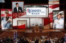 Republican vice presidential nominee Rep. Paul Ryan accepts the nomination as he addresses delegates during the third session of the Republican National Convention in Tampa