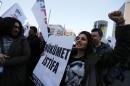 Demonstrators protest against Turkey's Prime Minister Tayyip Erdogan and his ruling Ak Party (AKP) government in Ankara
