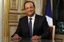 French President Francois Hollande poses on September 15, 2013 after an interview in Paris