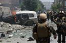 Despite the Taliban's willingness to engage in peace talks there has been no let-up in militant attacks, such as this bomb blast targeting NATO forces in Kabul, on July 7, 2015