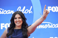 Kree Harrison arrives at the "American Idol" finale at the Nokia Theatre at L.A. Live on Thursday, May 16, 2013, in Los Angeles. (Photo by Chris Pizzello/Invision/AP)
