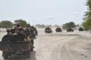 Niger's army convoy arrives in the city of Bosso following attacks by Boko Haram fighters in the region
