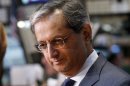 File photograph of Citigroup's CEO Vikram Pandit giving an interview on the floor of the New York Stock Exchange