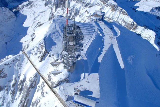 Head for heights: The Titlis Cliff Walk is the highest suspension bridge in Europe (SWNS)