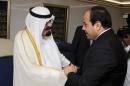 Saudi Arabia's King Abdullah meets Egypt's new president Abdel Fattah al-Sisi during his visit to Cairo
