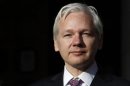 File photo of WikiLeaks founder Julian Assange outside the High Court in London