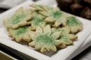 Cookies shaped like marijuana leafs are pictured at the Cannabis Carnivalus 4/20 event in Seattle