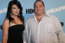 Actor Louis Lombardi and his wife Miranda attend the premiere of the fifth season of "Entourage" presented by HBO at the Ziegfeld Theater in New York