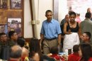 U.S. President Barack Obama and first lady Michelle Obama visit military personnel and their families at Anderson Hall base chow hall at the Marine Corps Base Hawaii in Kaneohe Bay