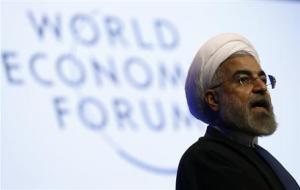 Iran&#39;s President Rouhani speaks during session of World Economic Forum in Davos