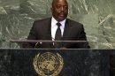 Joseph Kabila Kabange, President of the Democratic Republic of the Congo, addresses the 67th session of the United Nations General Assembly at UN headquarters in New York