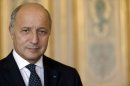 French Foreign Minister Laurent Fabius pictured in his office at the Quai d'Orsay in Paris, August 26, 2013