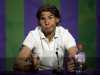 Spain's Rafael Nadal speaks during a press conference after he was beaten in his second round men's singles match