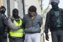 One of four people suspected of using Internet platforms to recruit young women to join the Islamic State group is arrested in the Spanish enclave Melilla on February 25, 2015