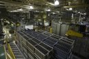 The crankshaft area is seen during a tour of the Honda automotive engine plant in Anna