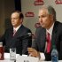 Alex Behring, Managing Partner at 3G Capital, talks as Heinz Chairman, President and CEO William R. Johnson listens during a news conference to announce that Heinz has agreed to be bought by Berkshire Hathaway and 3G Capital, in Pittsburgh